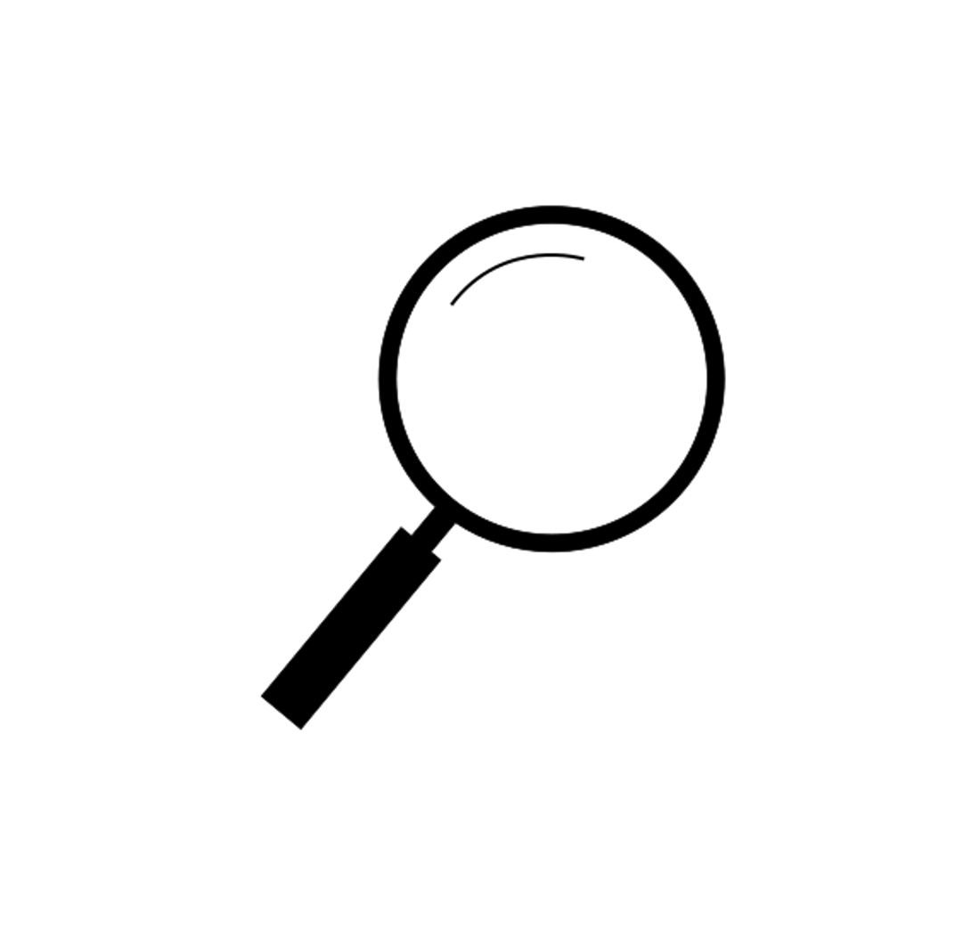 Black magnifying glass icon