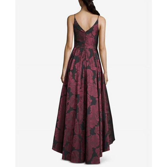 Printed Open-Back Fit and Flare Dress