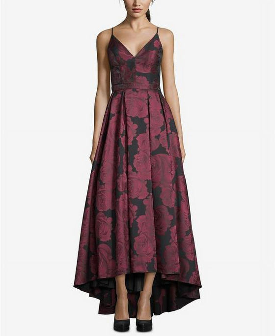 Printed Open-Back Fit and Flare Dress