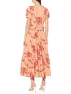 Carlton Tiered Floral-print Swiss-dot Cotton Midi Dress In Pink