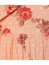 Carlton Tiered Floral-print Swiss-dot Cotton Midi Dress In Pink