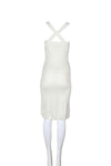 Cross-back Elevated Knit Midi Dress