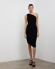  Diana Ruched One-Shoulder Midi Dress